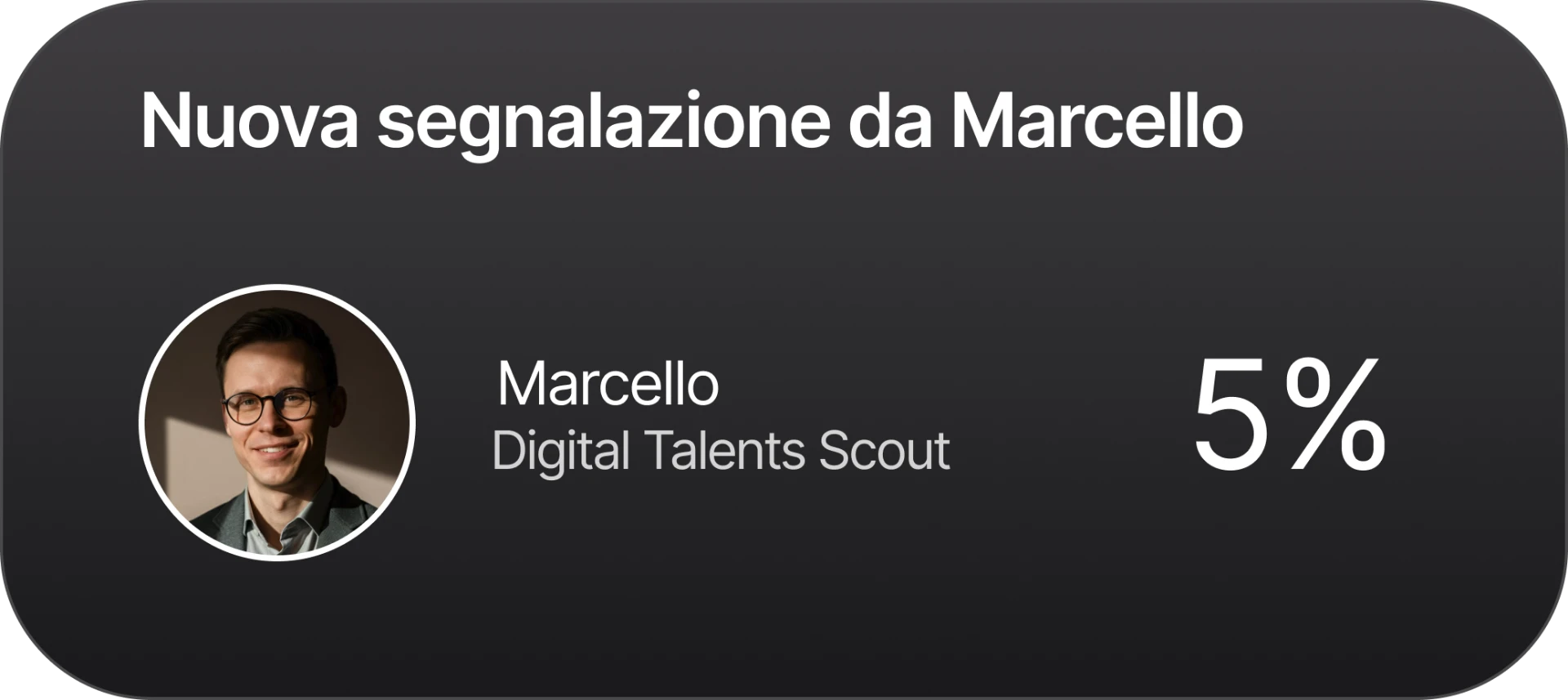 Nuova segnalazione da Marcello, 5%