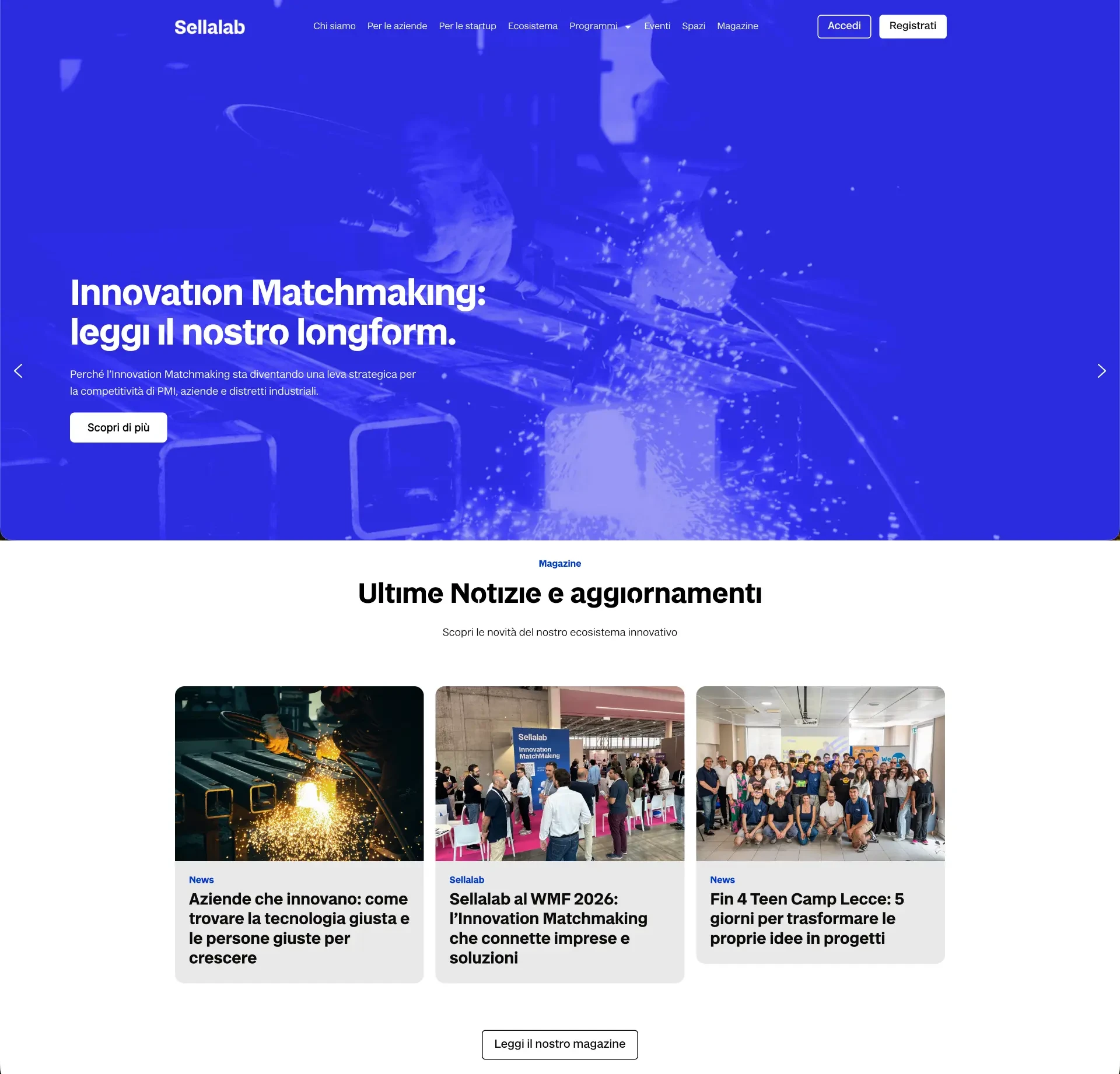 Il nuovo sito di Sellalab