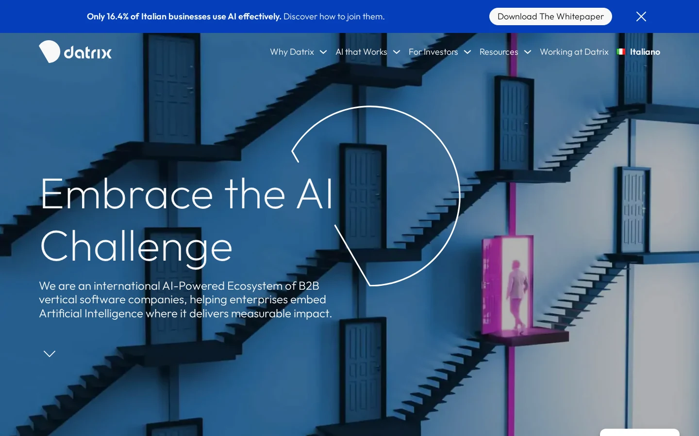 Homepage del sito Datrix Group